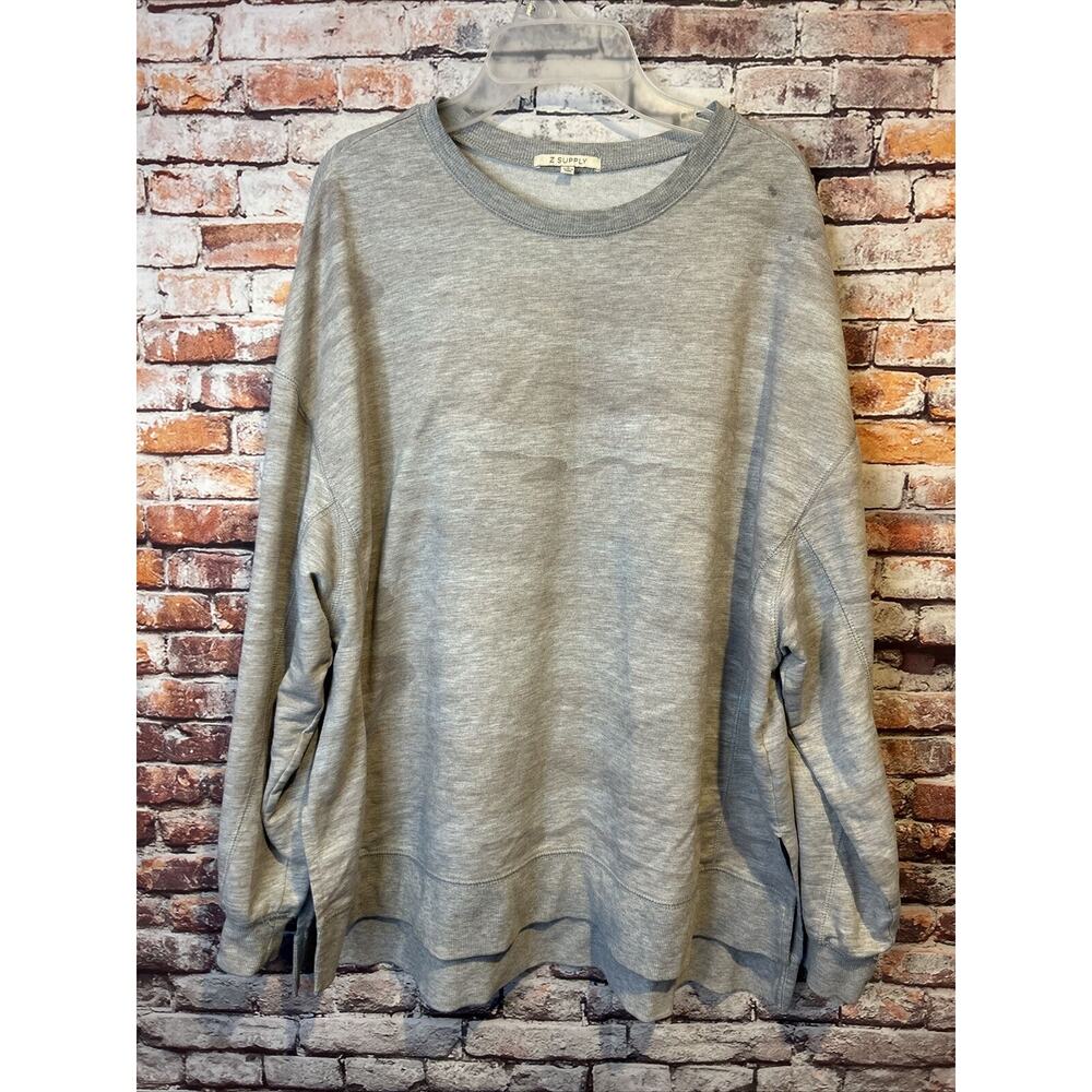 Z-Supply gray camo oversized long sleeve sweatshirt top shirt womens size small